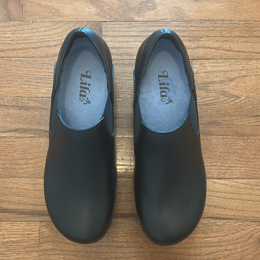 Lila Kelsey Juno Shoes For Crews Black Professional Clogs Size US8 EU38.5. NWB - Picture 3 of 11